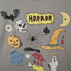 Modern Lux Halloween 'Horror' Graphic Pop Art T-Shirt Size M